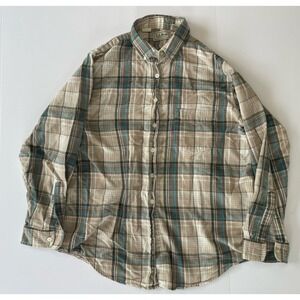 L.L. Bean Northwoods Women's Medium Plaid Button Down Shirt 100% Cotton